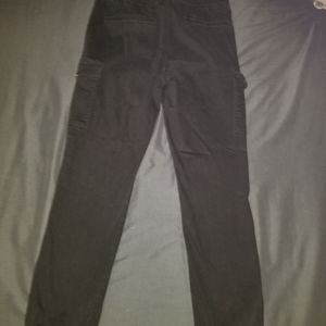 Black Cargo jean, Stretch black cargo pants, Size: 11/30  Used